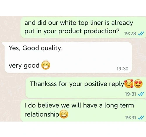 Nuestros clientes de Brasil están muy contentos con la calidad de nuestro tablero de línea superior blanco