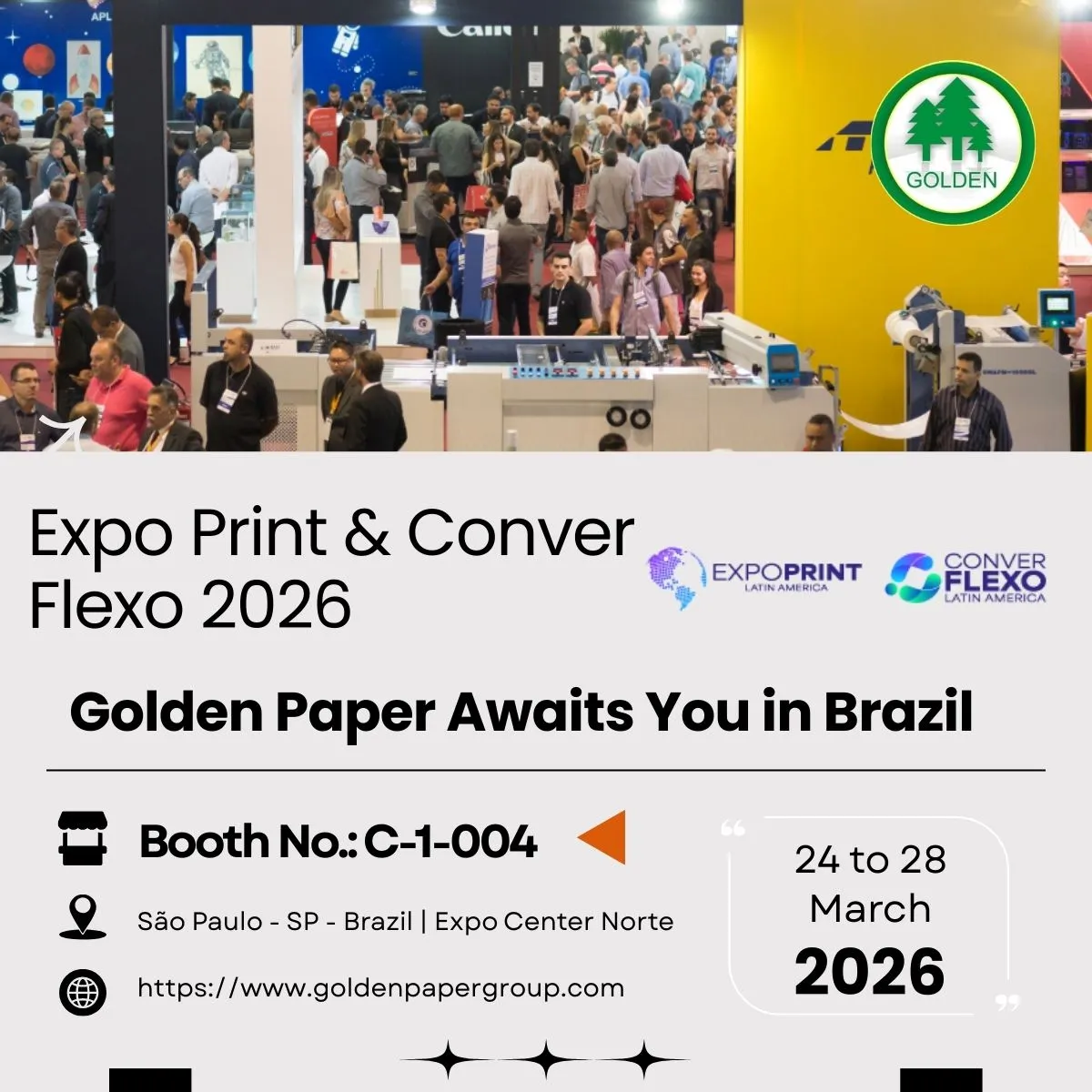 Golden Paper exhibirá en EXPOPRINT 2026 de América Latina en Brasil